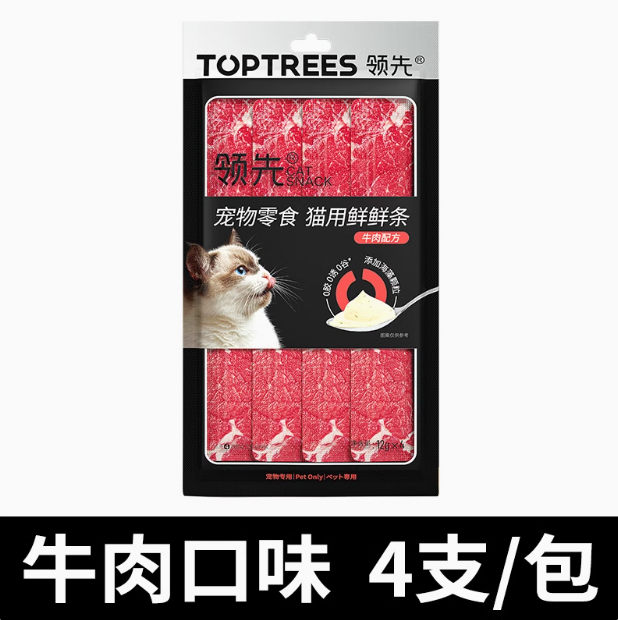 Toptree Cat Treats - Tuna + Seaweed 领先猫条-金枪鱼+海藻12g*4