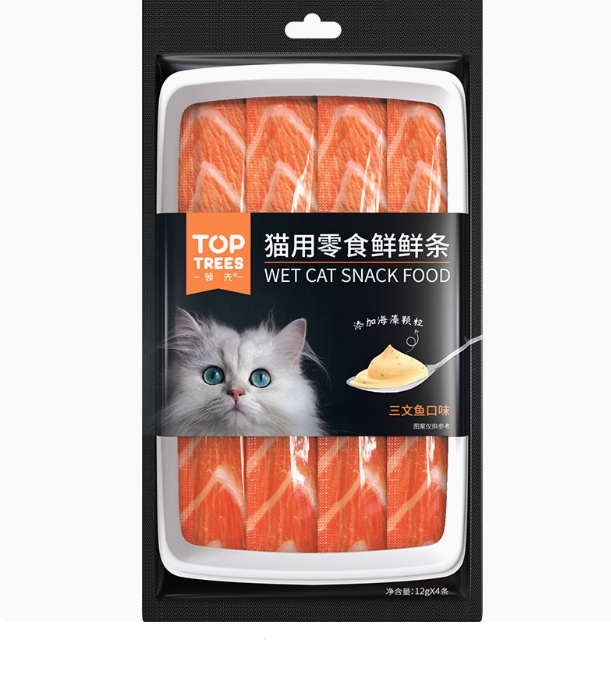 Toptree Cat Treats - Tuna + Seaweed 领先猫条-金枪鱼+海藻12g*4