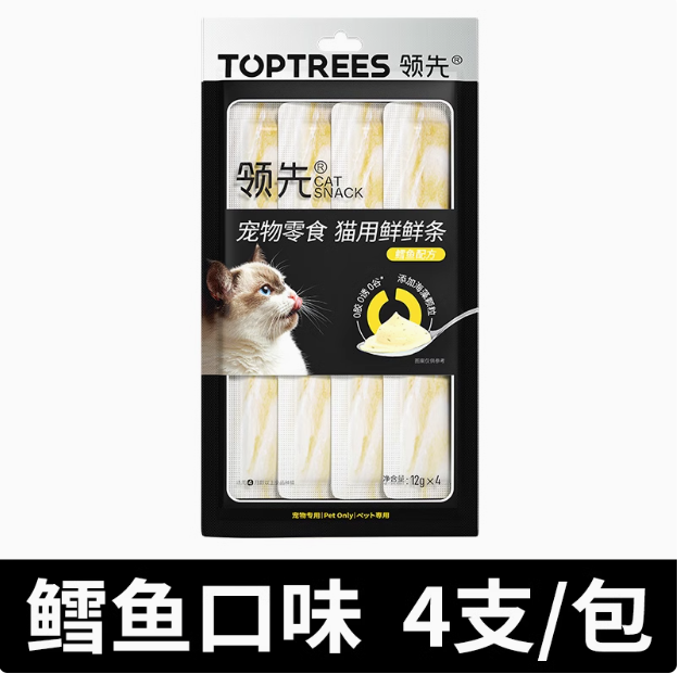 Toptree Cat Treats - Tuna + Seaweed 领先猫条-金枪鱼+海藻12g*4