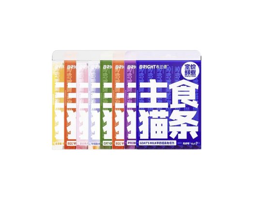 Bright Functional Main Complete Food Cat sticks 12g*7 New Flavor Fresh Cook Staple Food布兰德主食猫条鲜煮主食猫条