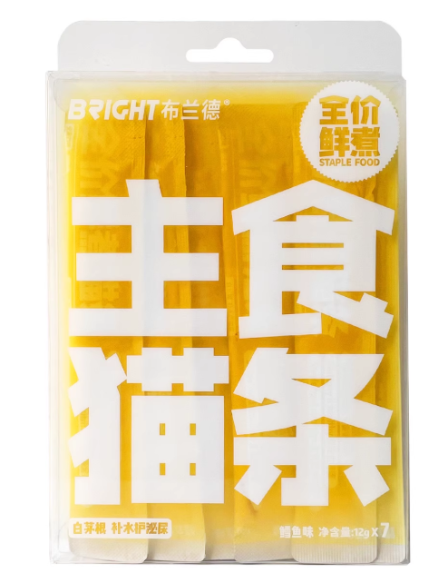 Bright Functional Main Complete Food Cat sticks 12g*7 New Flavor Fresh Cook Staple Food布兰德主食猫条鲜煮主食猫条