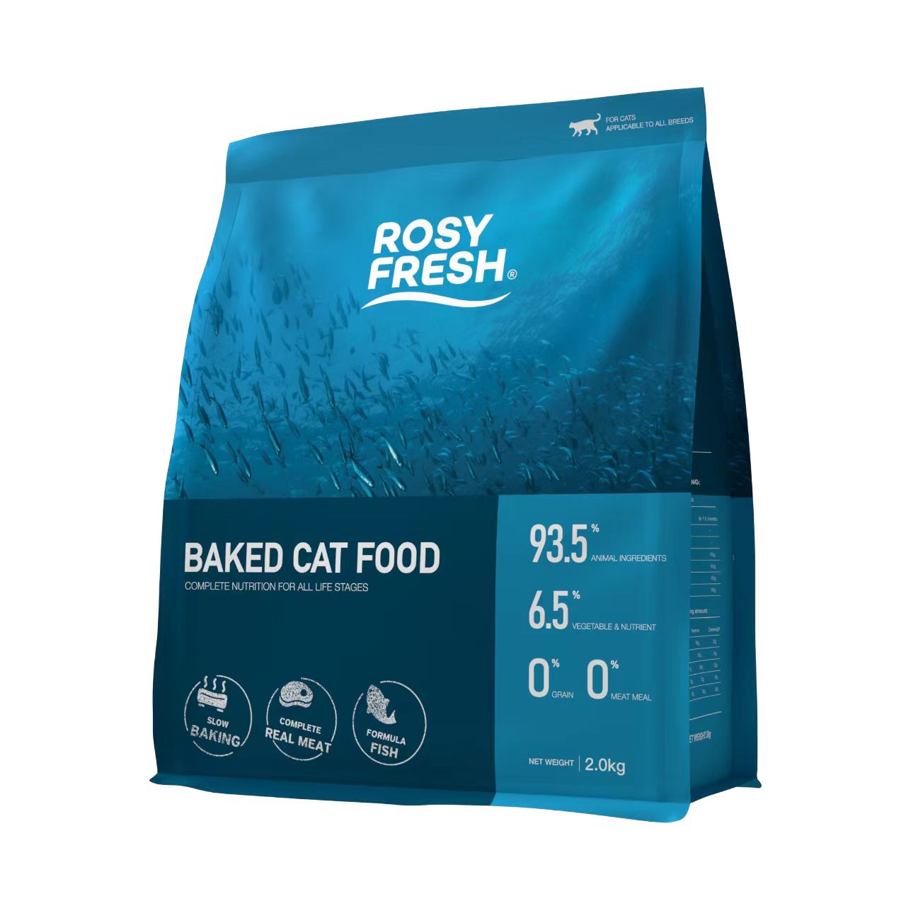 Rosy Fresh Complete Nutrition Roast Meat Food Grain Free Cat Food  鲜朗全期全价烘焙猫粮 400g/1.6kg/2kg/6kg